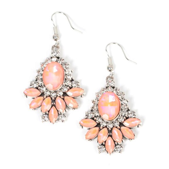 Paparazzi Jewelry Accessories - Magic Spell Sparkle - Orange Earrings - Vintage - Picture 4 of 4